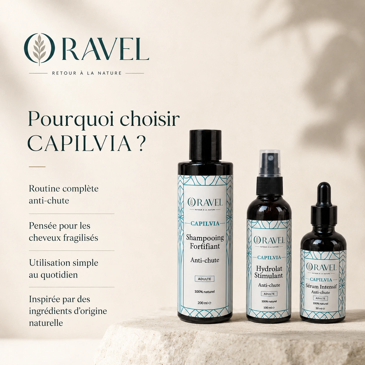CAPILVIA – Gamme Anti-Chute & Renforcement Capillaire